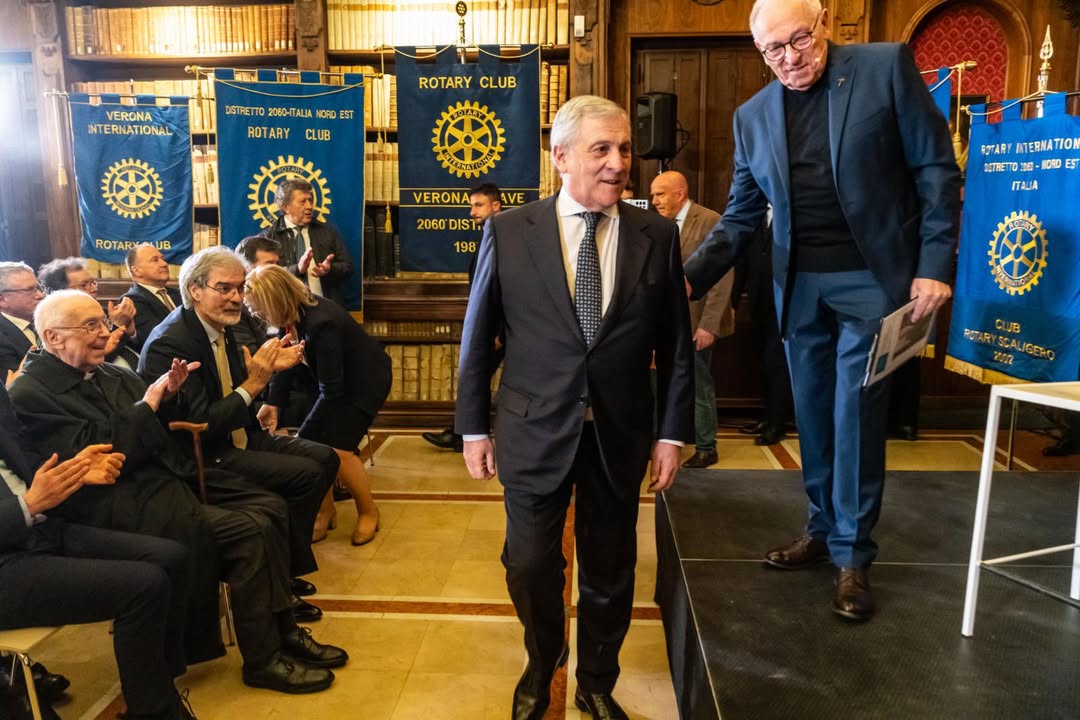 Antonio Tajani ospite del Rotary Club Verona Nord in Biblioteca Capitolare